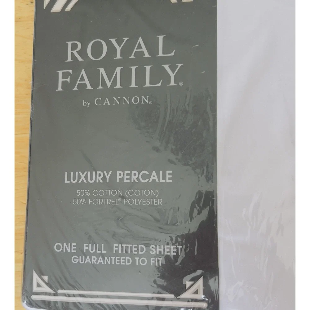 VTG‎ 70's Cannon Royal Family Luxury Percale White Full Fitted Sheet NOS Sealed